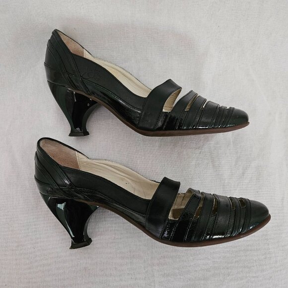 John Fluevog Blind Faith Pumps Black Patent Leather - Size 9.5 - Picture 9 of 10